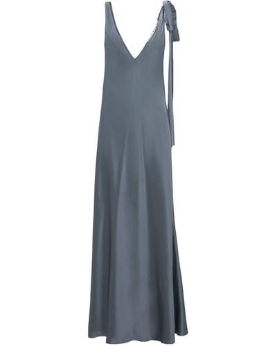 JW Anderson Tie-detail Maxi Dress - Blue