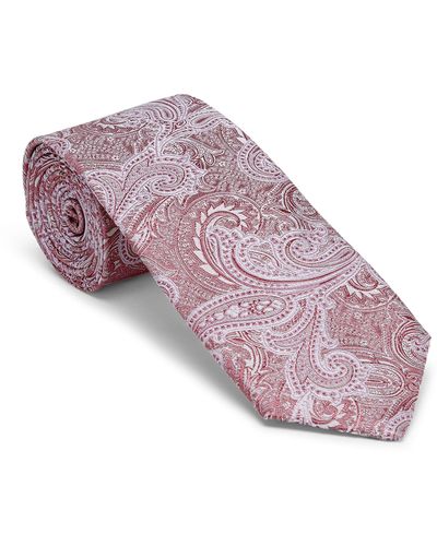 Brunello Cucinelli Silk Paisley Tie - Purple