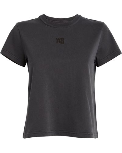Alexander Wang Cotton Shrunken Essential T-shirt - Black