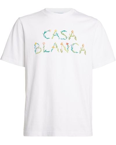 Casablancabrand L'arche Fleure Logo T-shirt - White