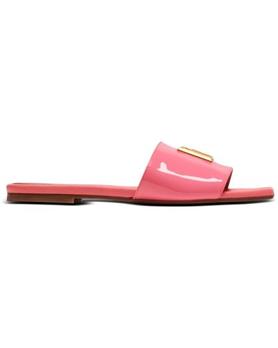 Balmain Patent Leather Sandals - Pink