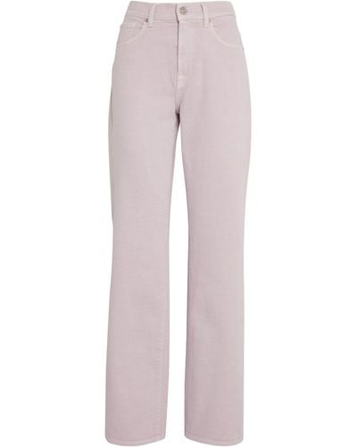 7 For All Mankind Tess High-rise Straight Jeans - Pink