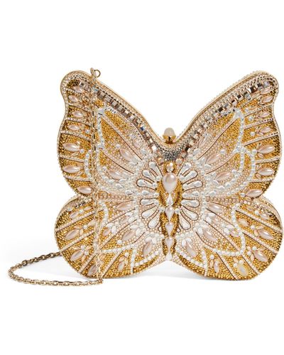 Judith Leiber Butterfly Pearly Clutch - Natural