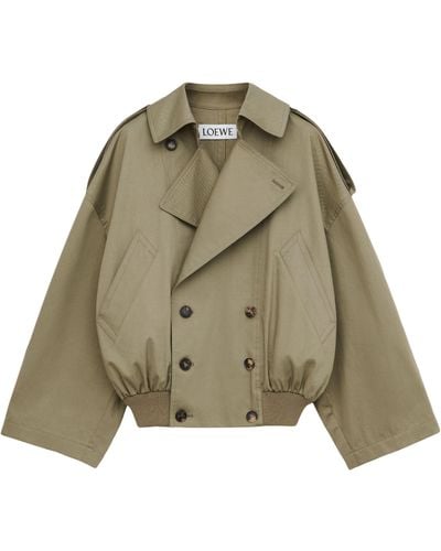 Loewe Cotton-blend Trench Bomber Jacket - Green