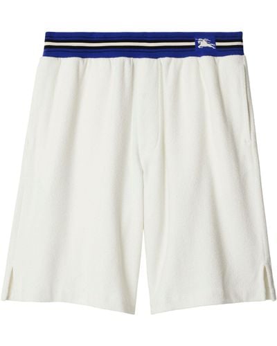 Burberry Cotton Terrycloth Shorts - Blue