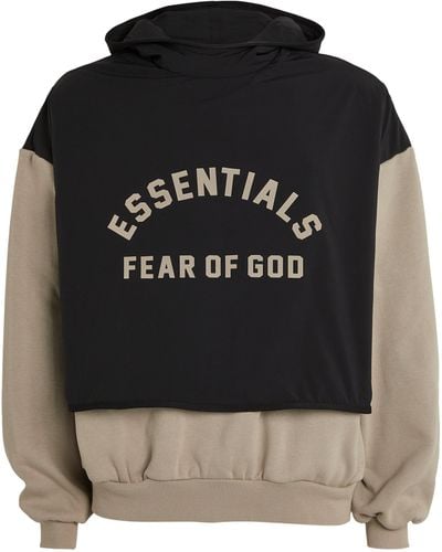 Fear Of God Layered Logo Hoodie - Black