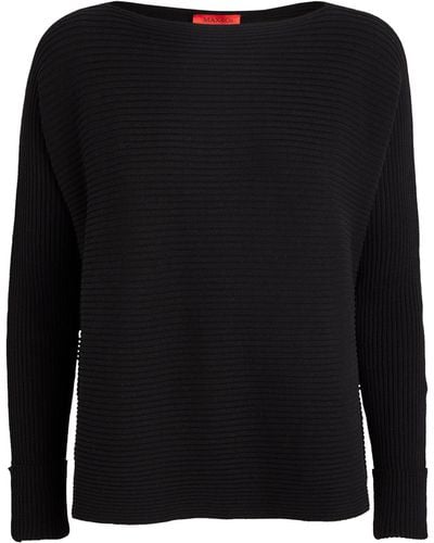 MAX&Co. Cotton-blend Ribbed Sweater - Black