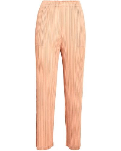 Pleats Please Issey Miyake Monthly Colours October Pants - Natural