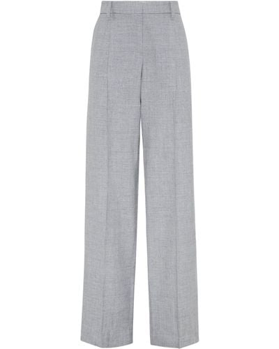 Brunello Cucinelli Linen-wool Tailored Trousers - Grey