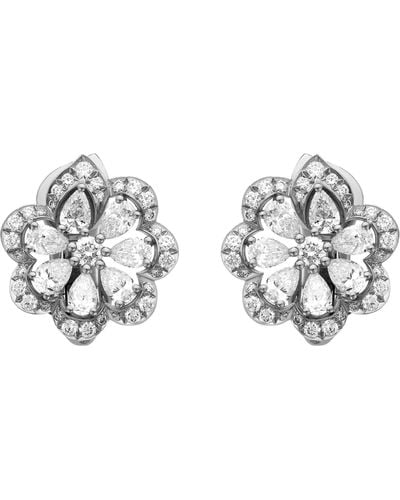 Chopard White Gold And Diamond Precious Lace Mini-froufrou Earrings