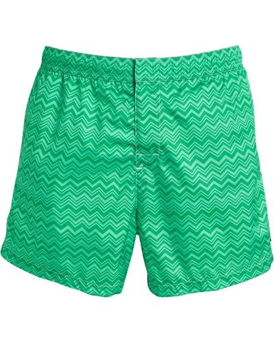 Missoni Zigzag Swim Shorts - Green
