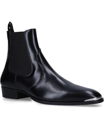 Kurt Geiger Leather Gild Chelsea Boots - Black