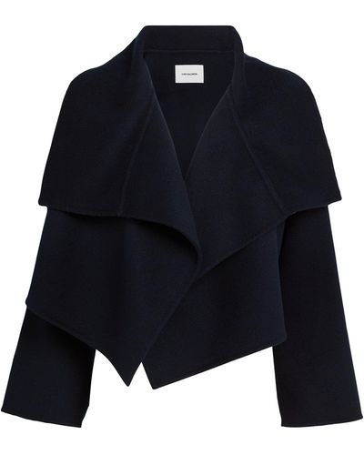 Yves Salomon Wool-cashmere Cropped Jacket - Blue