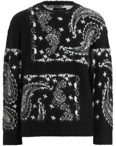 AllSaints Wool-blend Bandana Sweater - Black