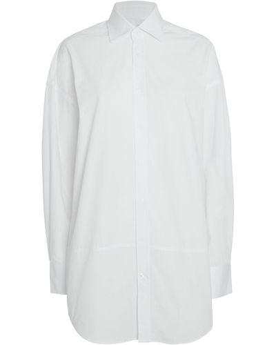 With Nothing Underneath Poplin The Molly Shirt Dress - White