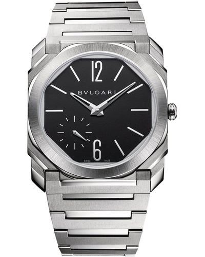 BVLGARI Stainless Steel Octo Finissimo Automatic Watch 40mm - Gray