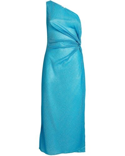 Oséree Lumière Knot Midi Dress - Blue