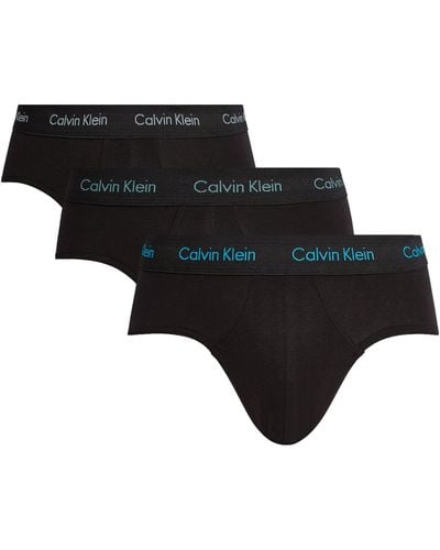 Calvin Klein Cotton Stretch Briefs (pack Of 3) - Black