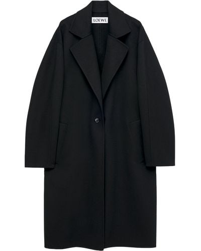 Loewe Wool-cashmere Coat - Black