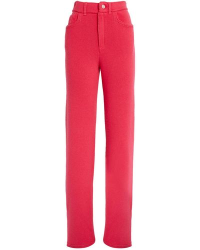 Barrie Cashmere-cotton Flared Trousers