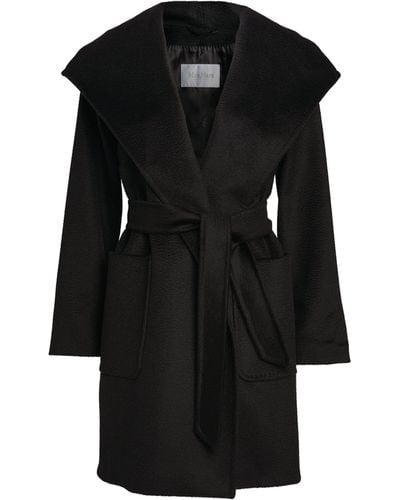 Max Mara Rialto Hooded Coat - Black