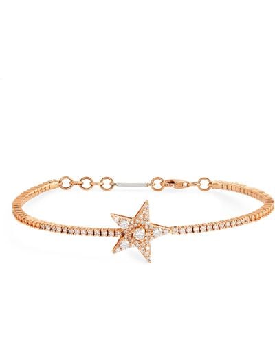 BeeGoddess Rose Gold And Diamond Sirius Star Bracelet - Natural
