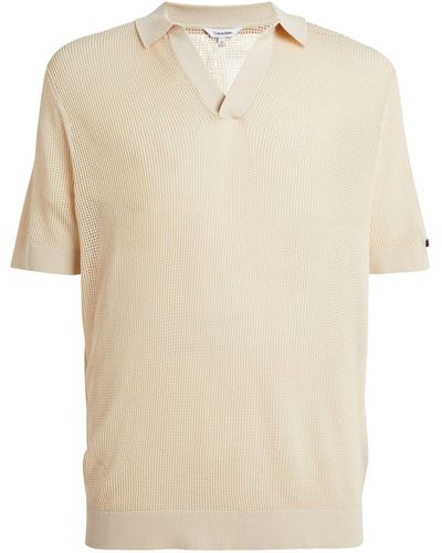 Calvin Klein Mesh-knit Polo Shirt - White