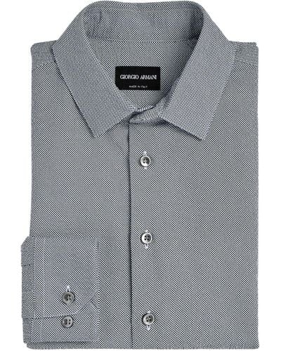 Giorgio Armani Cotton Seersucker Shirt - Grey