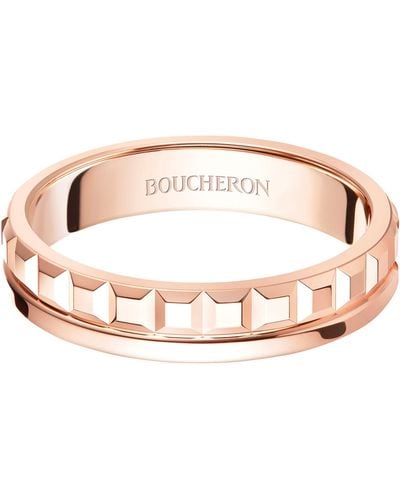 Boucheron Pink Gold Quatre Radiant Edition Wedding Band - Brown