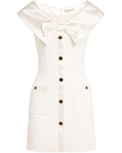 Alessandra Rich Cady Mini Dress - White