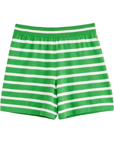 Chinti & Parker Cotton-linen Breton Shorts - Green