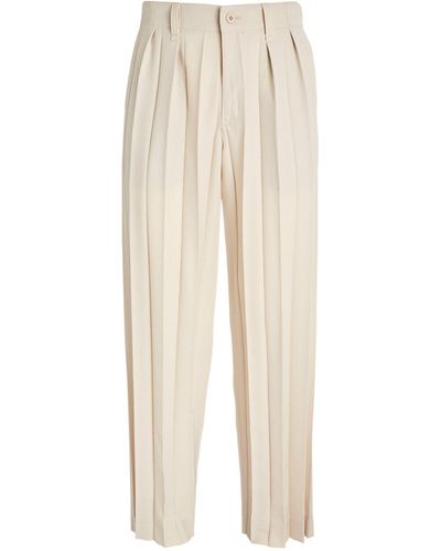 Homme Plissé Issey Miyake Wide-pleat Tailored Pants - Natural