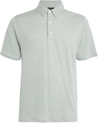 Vince Linen Polo Shirt - Grey