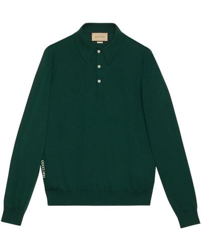 Gucci Wool Collared Sweater - Green