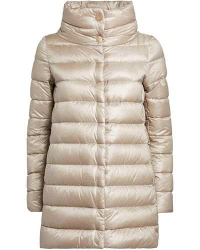 Herno Quilted Funnel-neck Coat - Gray