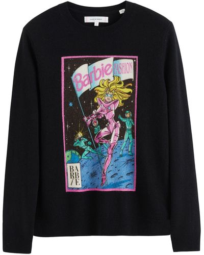 Chinti & Parker X Barbie Astro Barbie Sweater - Black