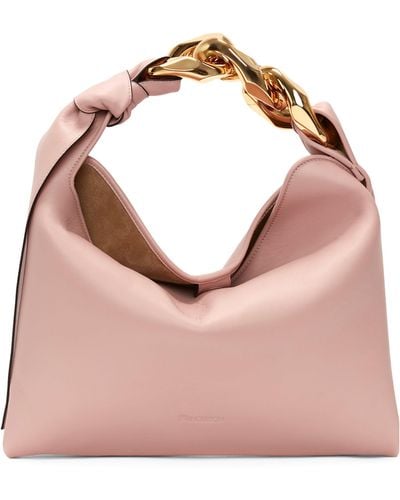 JW Anderson Small Leather Chain Shoulder Bag - Pink