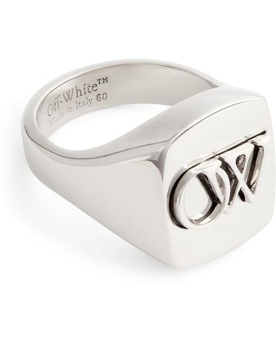 Off-White c/o Virgil Abloh D2 Logo Ring - White