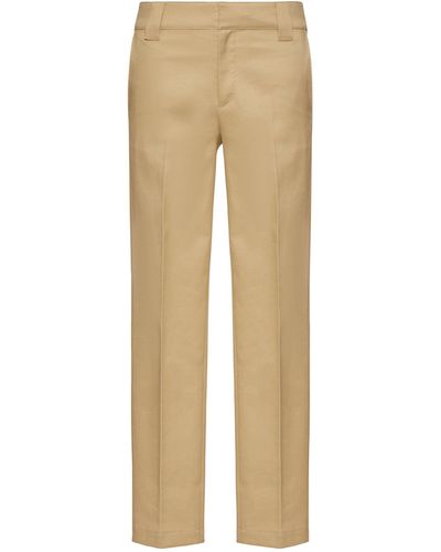 Valentino Garavani Cotton Cropped Pants - Natural