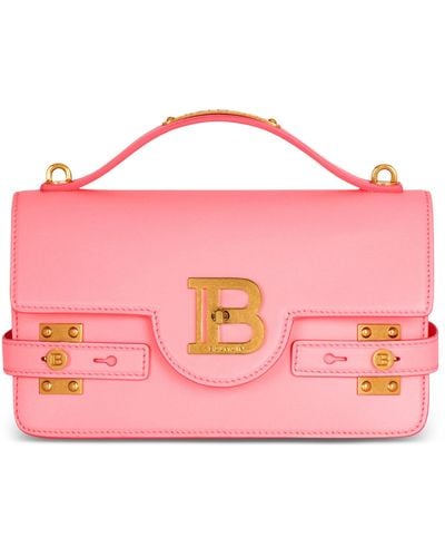 Balmain Leather B-buzz 24 Shoulder Bag - Pink