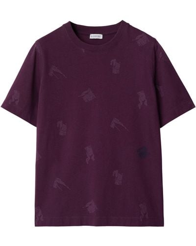 Burberry Cotton Ekd T-shirt - Purple