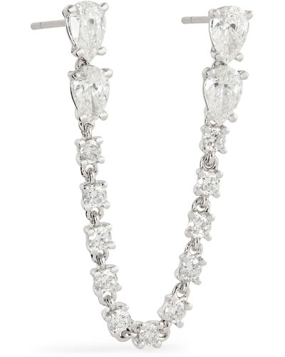 Anita Ko White Gold And Diamond Daphne Double-piercing Single Earring