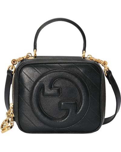 Gucci Leather Blondie Top-handle Bag - Black