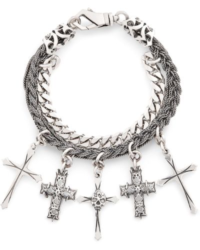 Emanuele Bicocchi Cross Charm Bracelet - Metallic