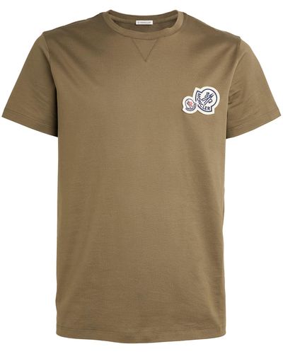 Moncler Cotton Logo-patch T-shirt - Green