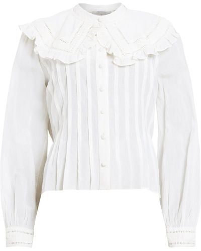 AllSaints Pleated Olea Shirt - White