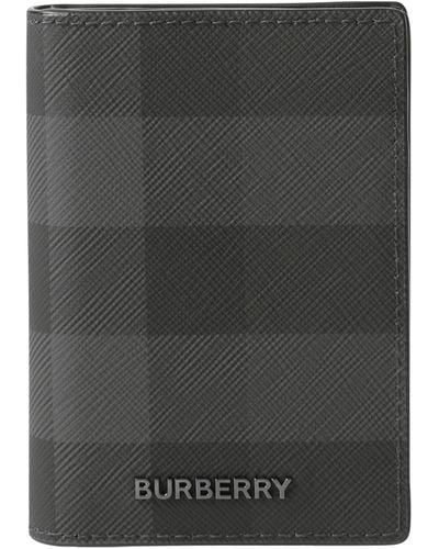 Burberry London Check Folding Card Holder - Black