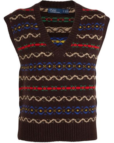 Polo Ralph Lauren Wool-blend Sweater Vest - Black