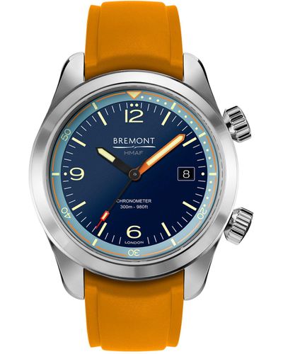 Bremont Stainless Steel Argonaut Watch 42mm - Blue