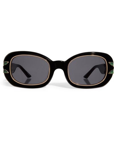 Casablancabrand Oval Laurel Sunglasses - Black